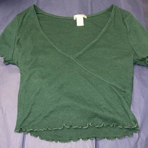 Green Crop Top